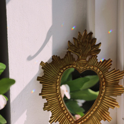 Heart Brass Mirror | Medium