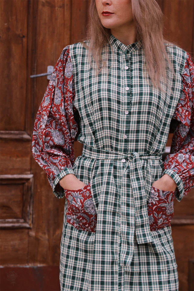 Green Mellow Midi Cotton Dress 