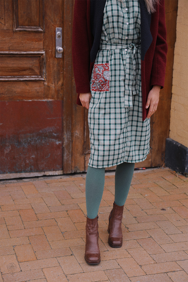 Green Mellow Midi Cotton Dress 