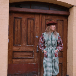 Green Mellow Midi Cotton Dress 
