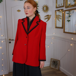 Merry Elegant Red Vintage Blazer | M/L