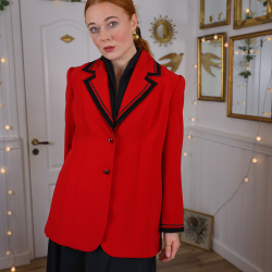 Merry Elegant Red Vintage Blazer | M/L
