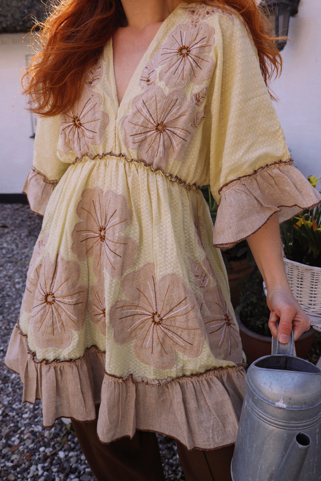 Mild Spring Mini Boho Dress | S/M