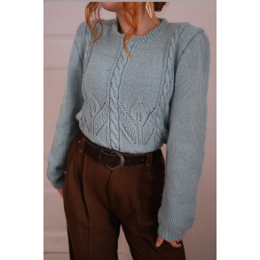 Mint Green Handmade Wool Sweater | S