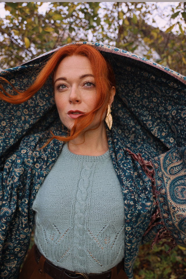 Mint Green Handmade Wool Sweater | S