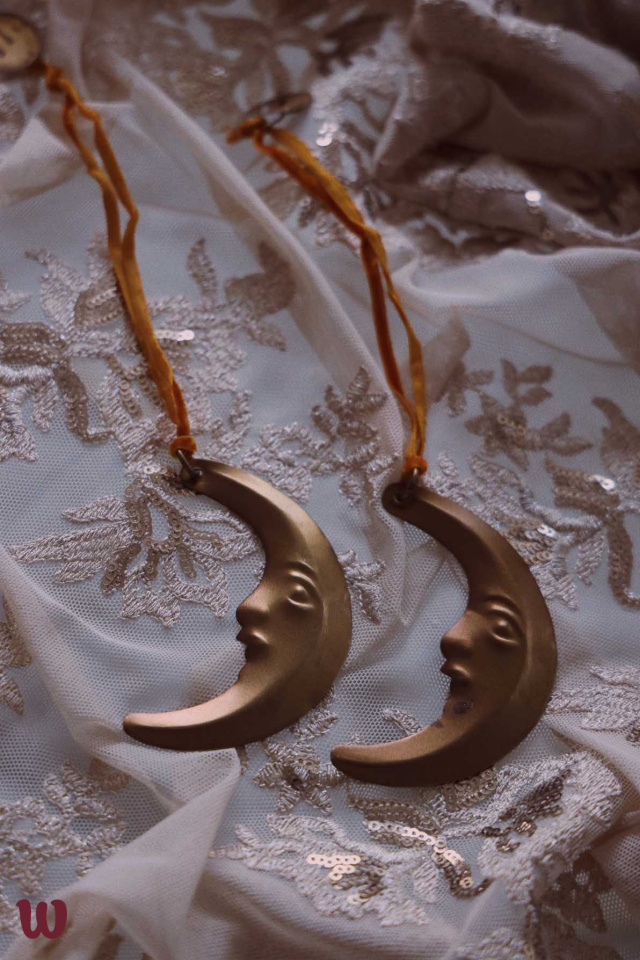Moon Brass Decoration or Pendant 