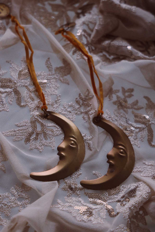 Moon Brass Decoration or Pendant 