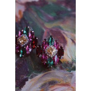 Multicolour Glass Earrings 