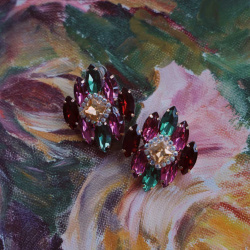 Multicolour Glass Earrings 