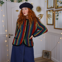 Italian Striped Vintage Jacket | M