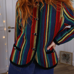 Italian Striped Vintage Jacket | M