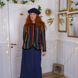 Italian Striped Vintage Jacket | M