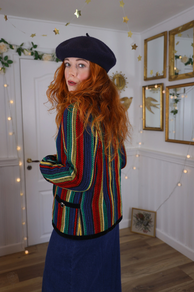 Italian Striped Vintage Jacket | M