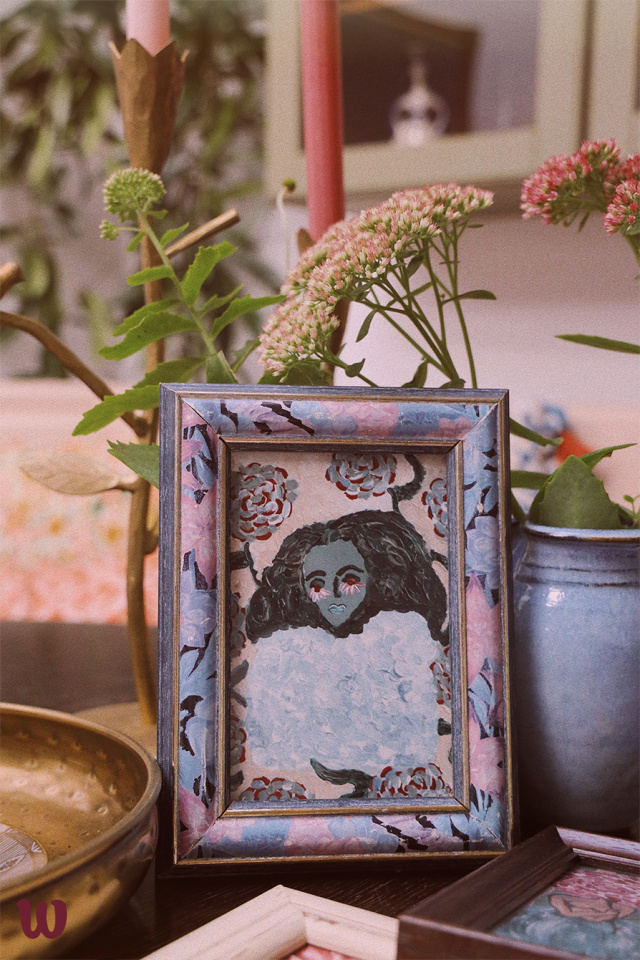 Multicoloured Frame w. Postcard by Elise Buch