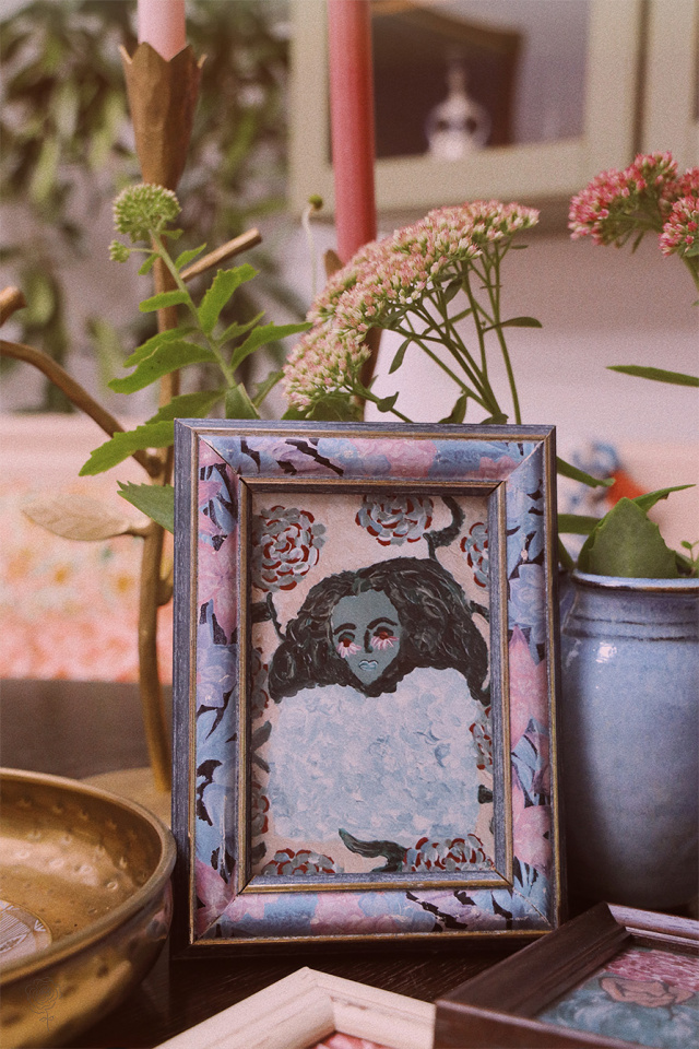 Multicoloured Frame w. Postcard by Elise Buch