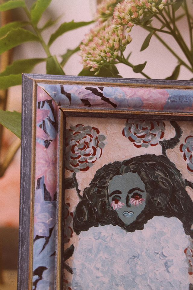 Multicoloured Frame w. Postcard by Elise Buch