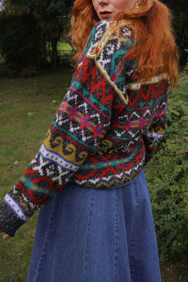 Multi Coloured Comfy Vintage Sweater | M