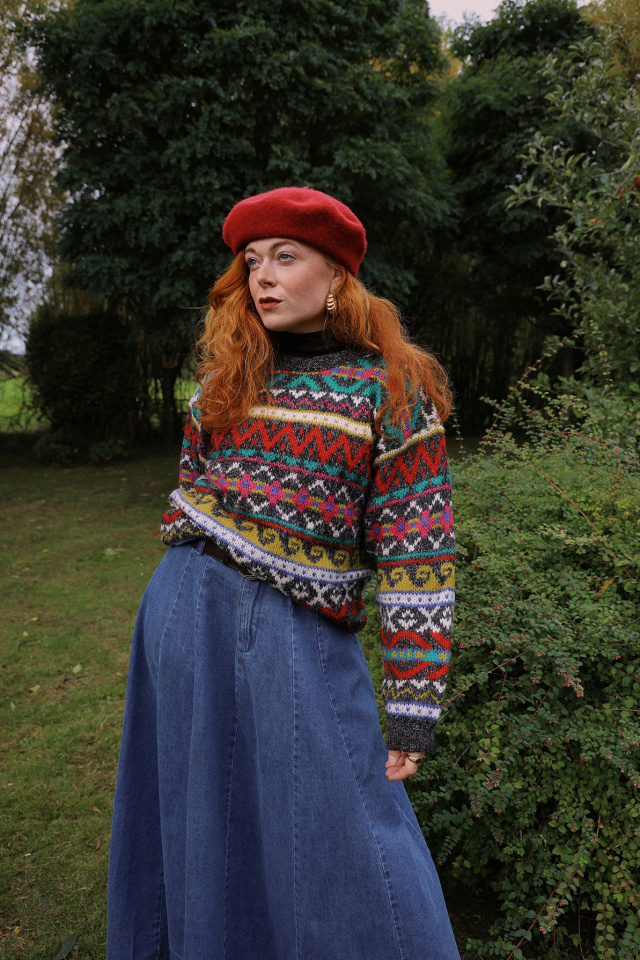 Multi Coloured Comfy Vintage Sweater | M