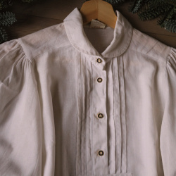 Mushroom Embroidered Vintage Blouse | M