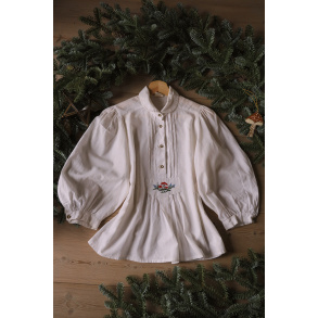 Mushroom Embroidered Vintage Blouse | M