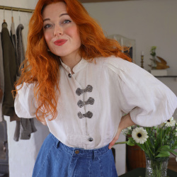 Neutral Steel Closement Vintage Top | L/XL