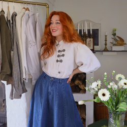 Neutral Steel Closement Vintage Top | L/XL