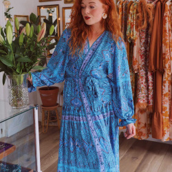 Ocean Boho Chic Kimono Dress 
