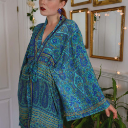 Blue Paisley Kimono
