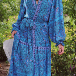 Ocean Boho Chic Kimono Dress 