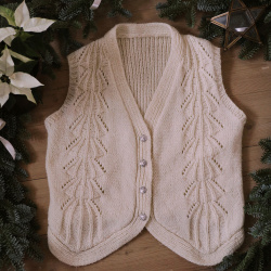 Off White Vintage Wool Waistcoat | M/L