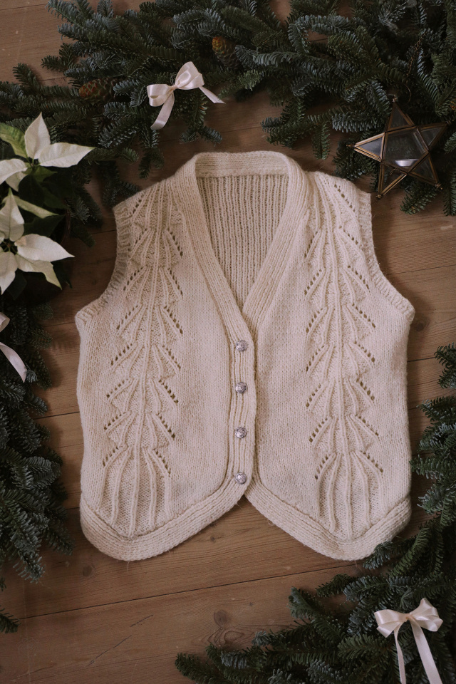 Off White Vintage Wool Waistcoat | M/L