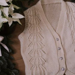 Off White Vintage Wool Waistcoat | M/L