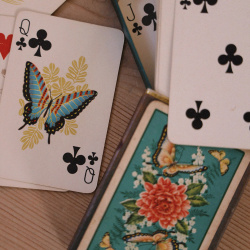 Old Butterfly Card game | Set of 2