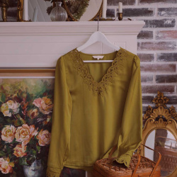 Elegant Olive Green Blouse