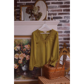 Elegant Olive Green Blouse