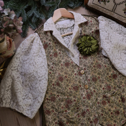 Olive Green Tapestry Vintage Waistcoat | S