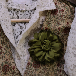 Olive Green Tapestry Vintage Waistcoat | S