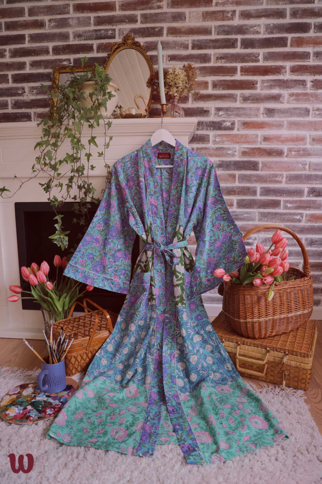 One With The Wildflowers | Lilac Floral Kimono - Catalog - Bohemian Wonders