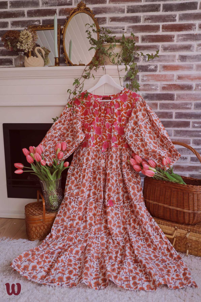 One With The Wildflowers | Orange Dress