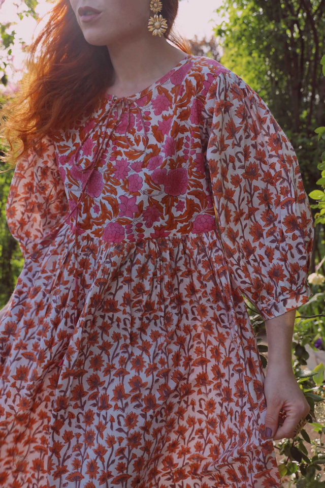 One With The Wildflowers | Orange Dress