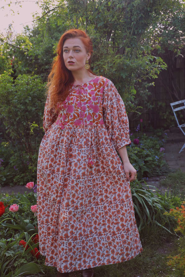 One With The Wildflowers | Orange Dress