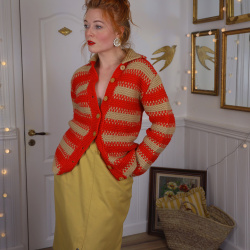 Soft Yellow Pencil Vintage Skirt | M