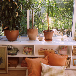 Orange Cotton Velvet Pillow Case