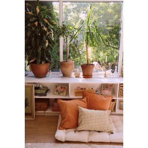 Orange Cotton Velvet Pillow Case