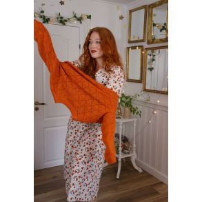 Funky Orange Acrylic Sweater | S/M