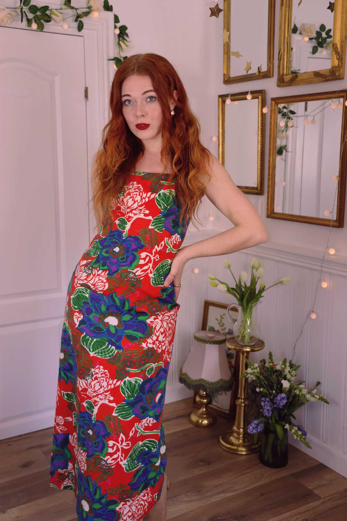 【CARAMEL】GINGER DRESS vintage floral 6y Ginger Dress