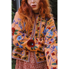 Orange Suzani Floral Jacket