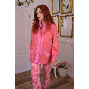 Salmon Floral Transition Jacket | L/XL