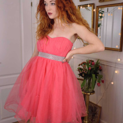 Bright Pink Mini Prom Dress | XS