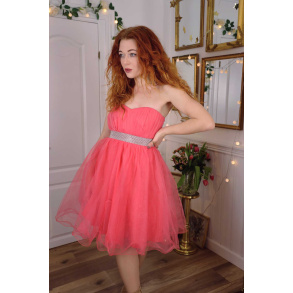 Bright Pink Mini Prom Dress | XS